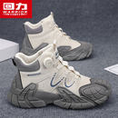 高帮户外运动登山工装 回力男鞋 防水防滑耐磨马丁靴男士 棉鞋 靴 冬季