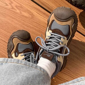 回力女鞋2025春季新款丑萌鞋女户外徒步登山鞋老爹复古休闲运动鞋