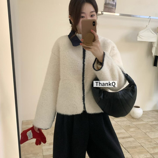 THANKQ-轻奢经典设计感时尚拼接百搭短外套25790