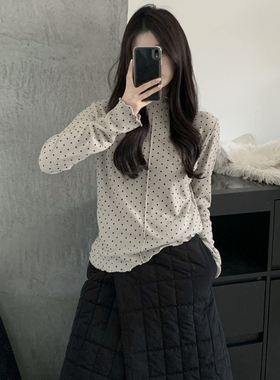 grapestone 葡萄籽-26年早春韩系弹力减龄显瘦保暖卷边小衫1697