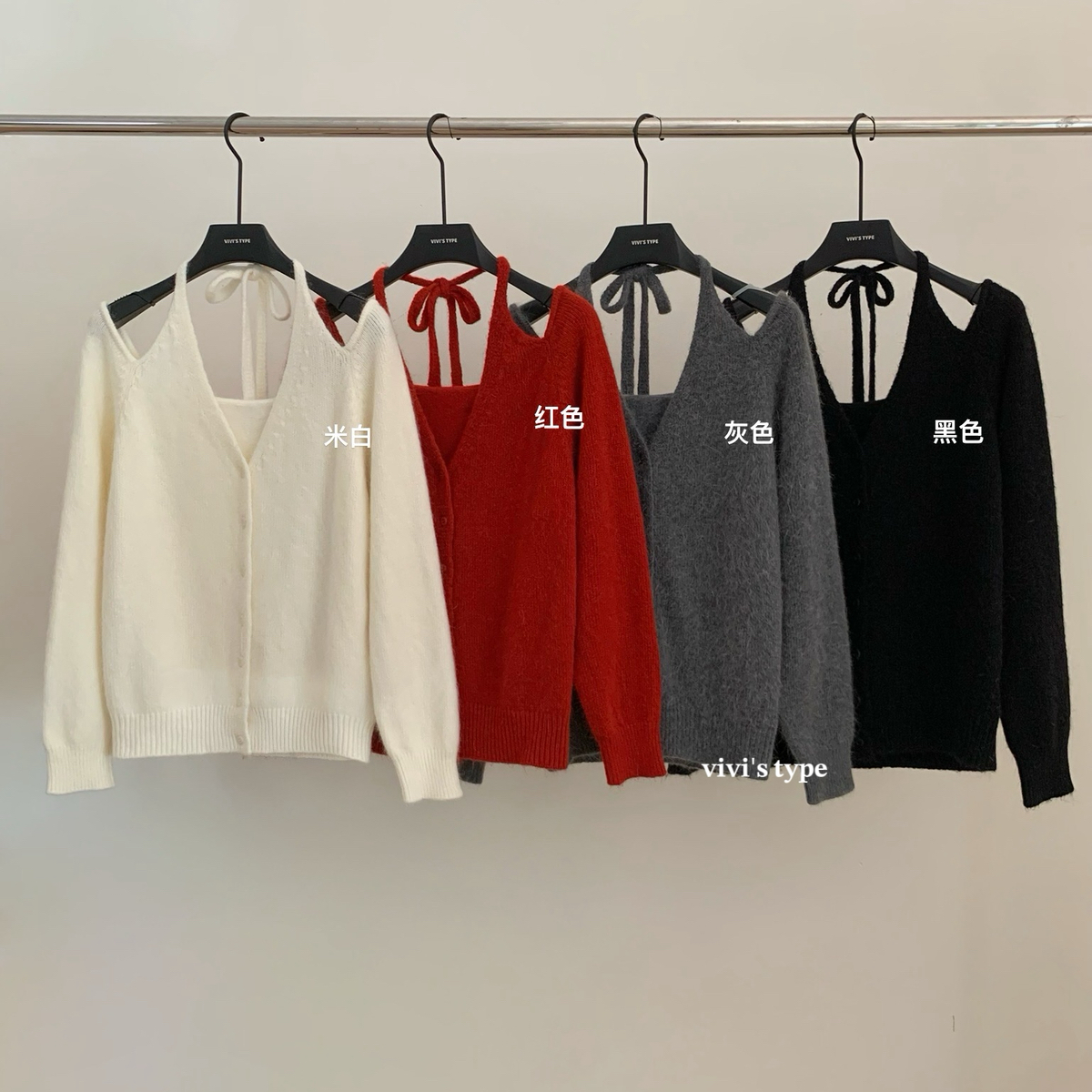 VIVIS TYPE-冬上新新年派对款挂脖保暖毛衣YS1-3211