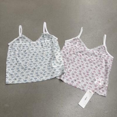 Hand made-26夏上新viaplain蕾丝拼接碎花吊带背心h24171