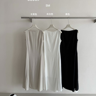 PEARL-26夏上新新款韩版简约显瘦长款背心连衣裙(不含包包)5600