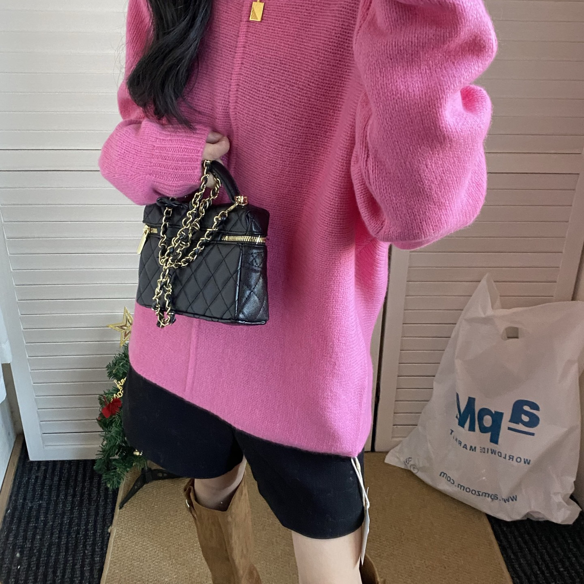 ISS YU美鱼家-毛宽松大版纯色圆领保暖毛衣（含100绵羊毛）M34-01