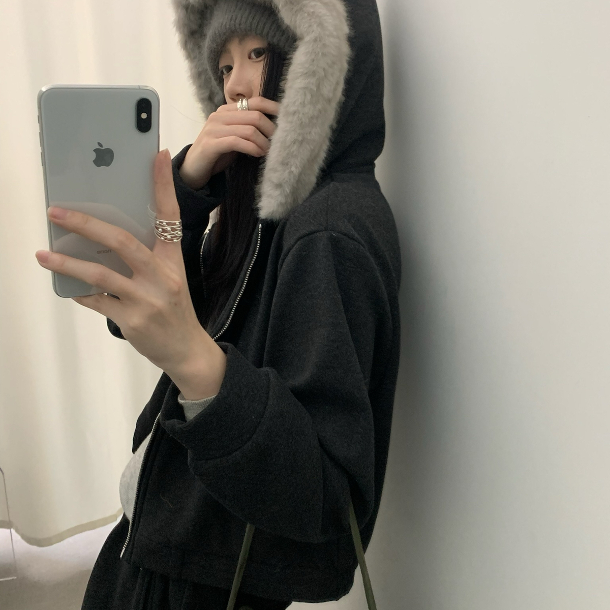 eternal.西子-首爆掉毛帽子连帽加绒加厚百搭不挑人卫衣外套51751