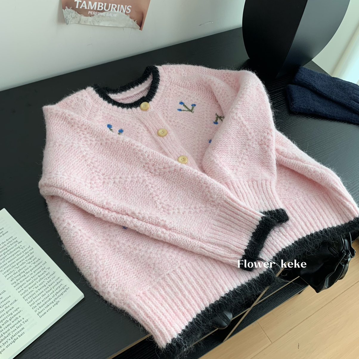 ower keke-毛衣开衫冬季新款宽松保暖毛衣（含5.6绵羊毛）PJos388