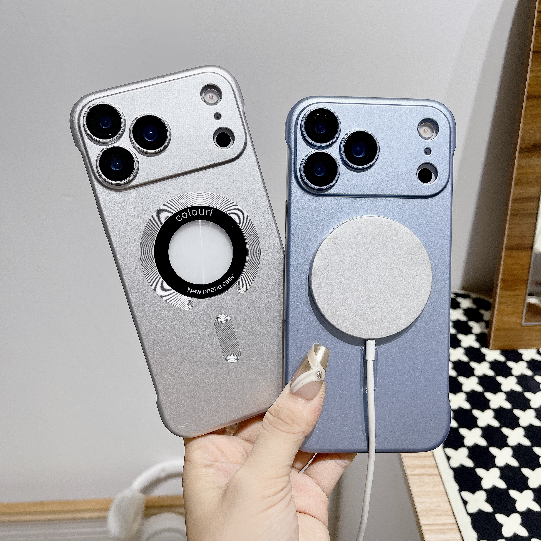 无边框散热适用于苹果17Promax手机壳超薄16pro磁吸充电17Air新款15保护套ip17半包14硬壳13PM简约12