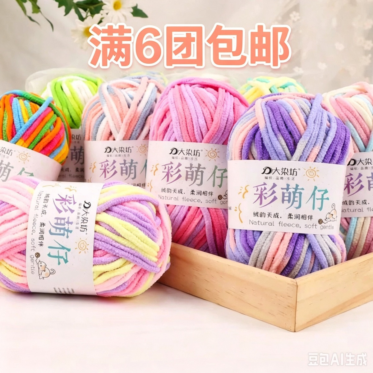 段染细冰条毛线团金丝绒手编玩偶毛线