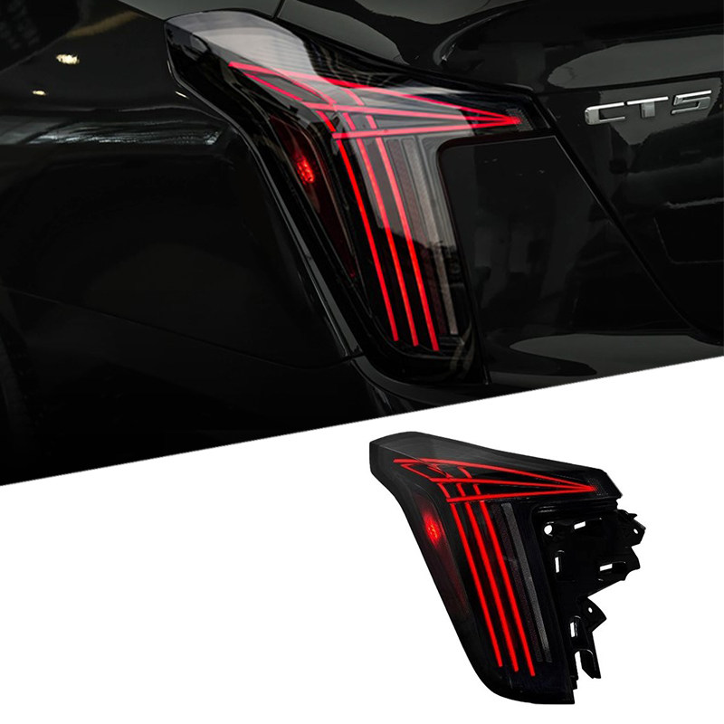 适用于凯迪拉克CT5尾灯总成改装LED跑马行车灯刹车灯流水转向灯