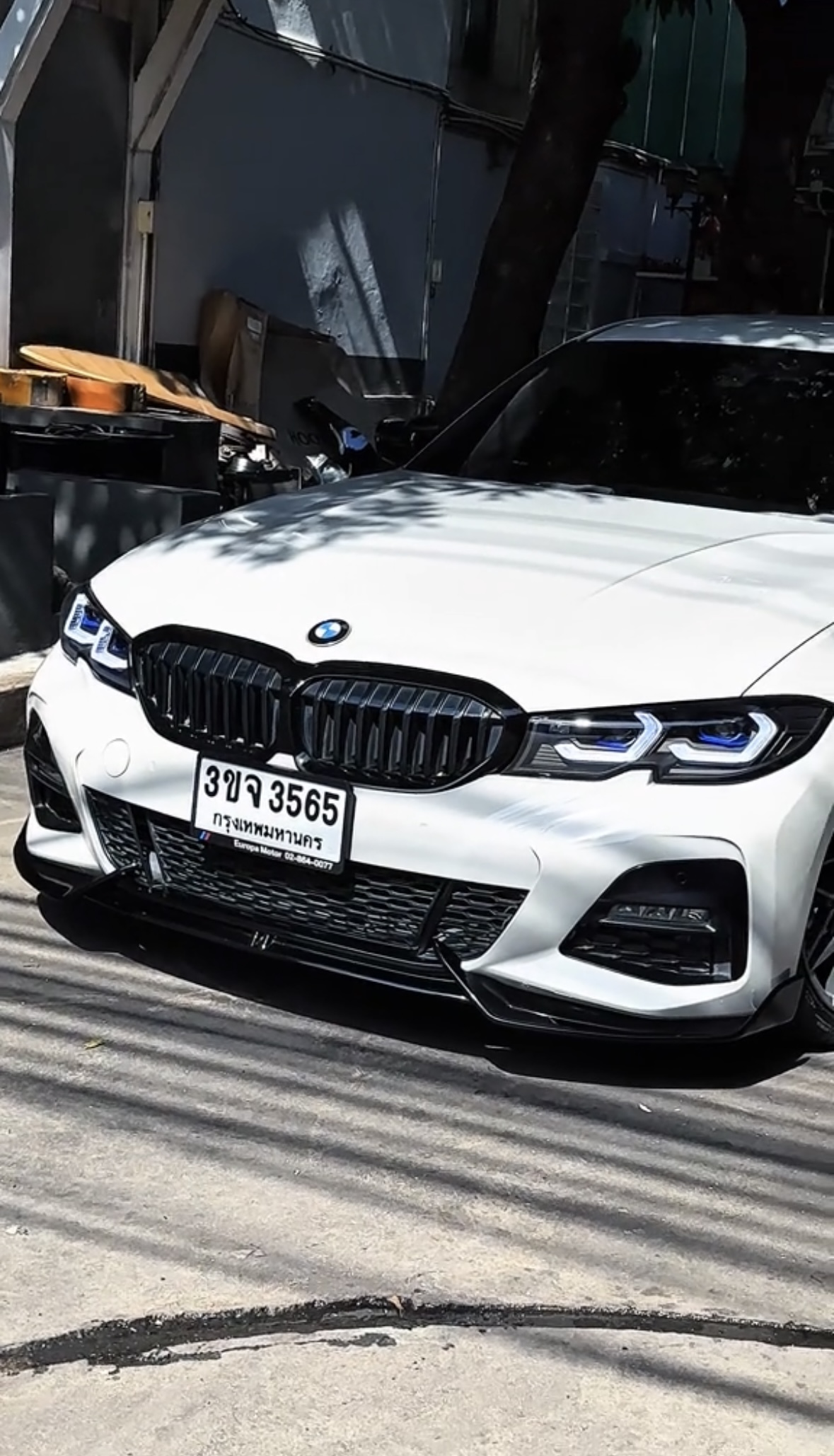 适用于2020-2022宝马3系g20前铲3系g20A款亮黑前铲