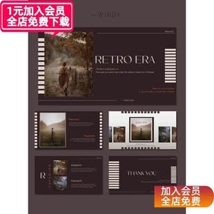 24【原创PPT模板复古胶片】产品推广开题汇报项目宣传推广答辩