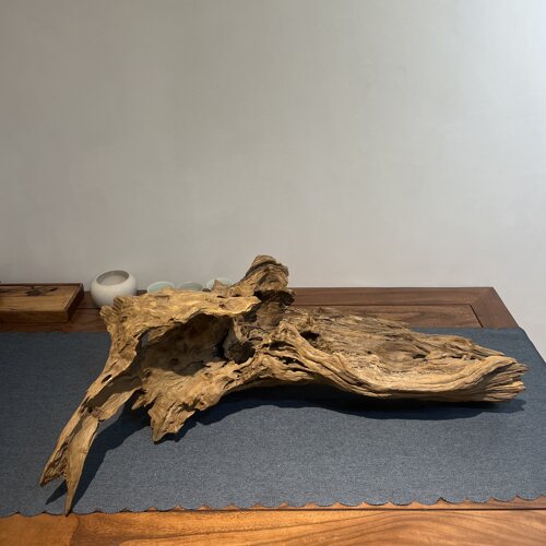 枯木风化木根雕插花器禅意鱼缸