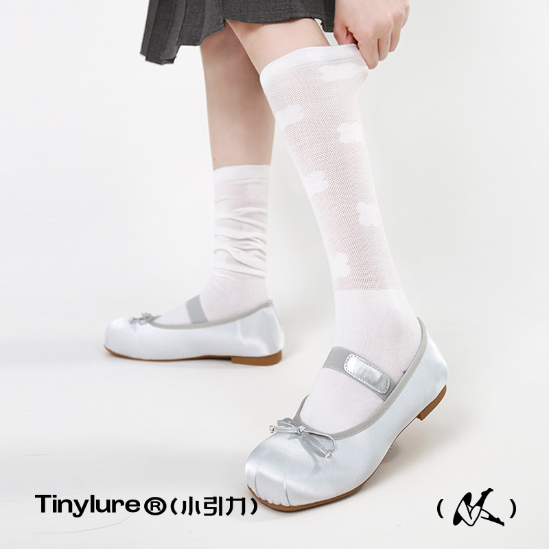 小引力暗纹夏季透气网眼小腿袜