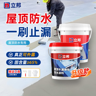 立邦屋顶防水涂料补漏材料专用丙烯酸可外露弹性楼顶外墙防水裂缝