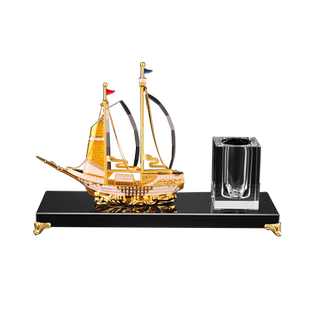 一帆风顺帆船桌面摆件退伍军人纪念光荣休离职送老师战友开业礼品