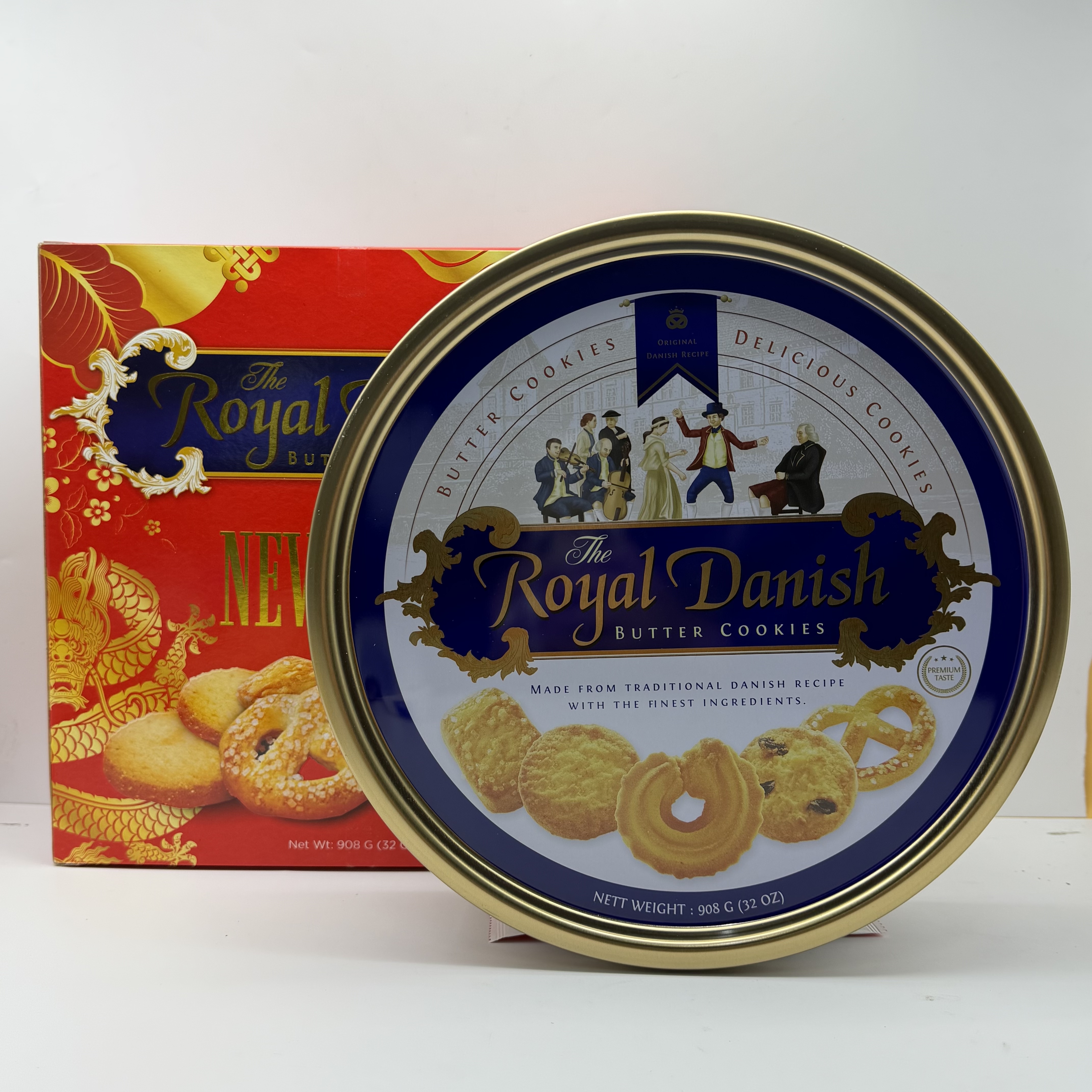 临期特价 林富记黄油曲奇饼干908g铁盒印尼原装进口休闲零食点心