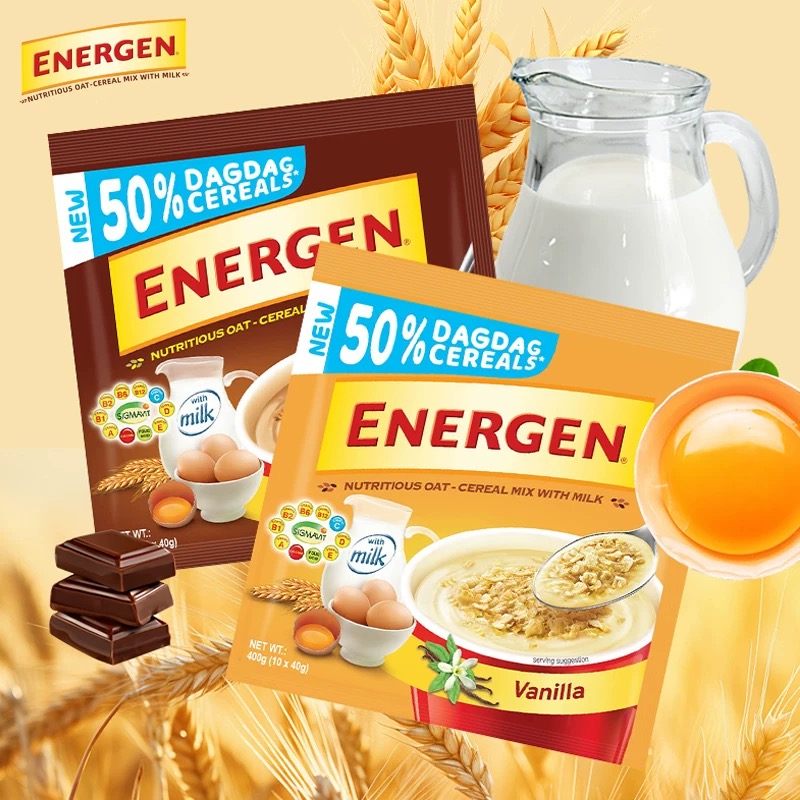 印尼进口ENERGEN全素可可味燕麦固体饮料早餐冲饮代餐（40g*10）