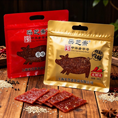 采芝斋精制肉脯168g香辣味/原味中华老字号大片手撕肉脯解馋零食