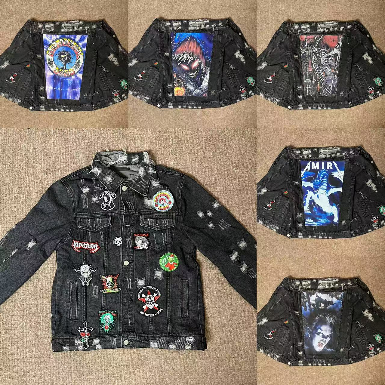 背杀大破坏牛仔夹克外套