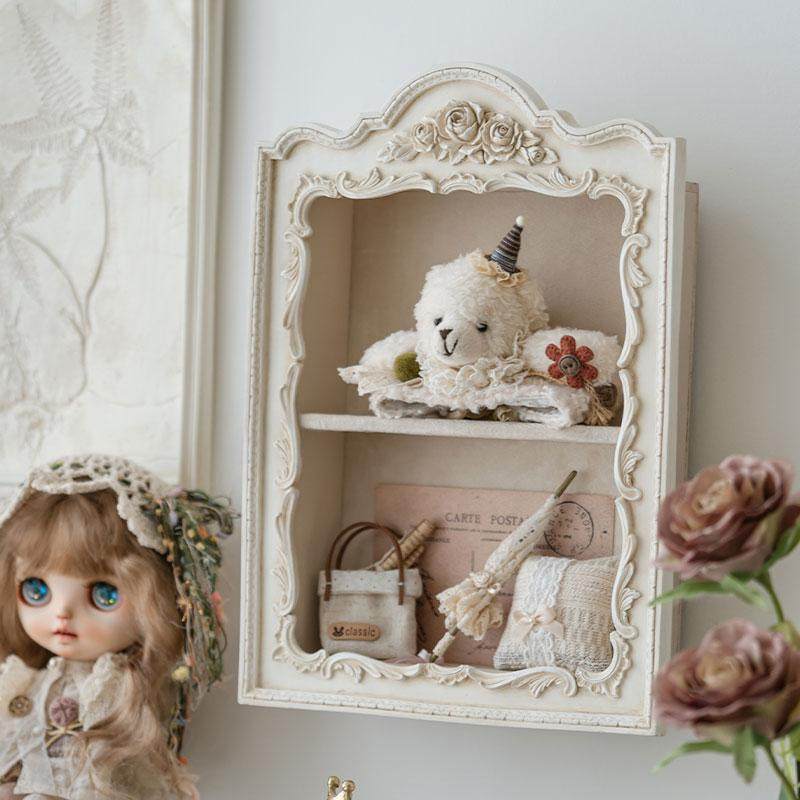 方寸时光仿古雕花墙面装饰挂架法式树脂置物架收纳架墙壁柜子壁挂