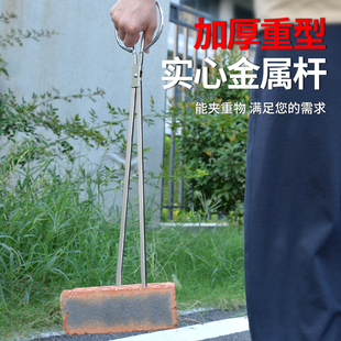 火钳家用烧火碳夹子火钳夹加长加重实心老火钳煤炭煤球老式火剪炉