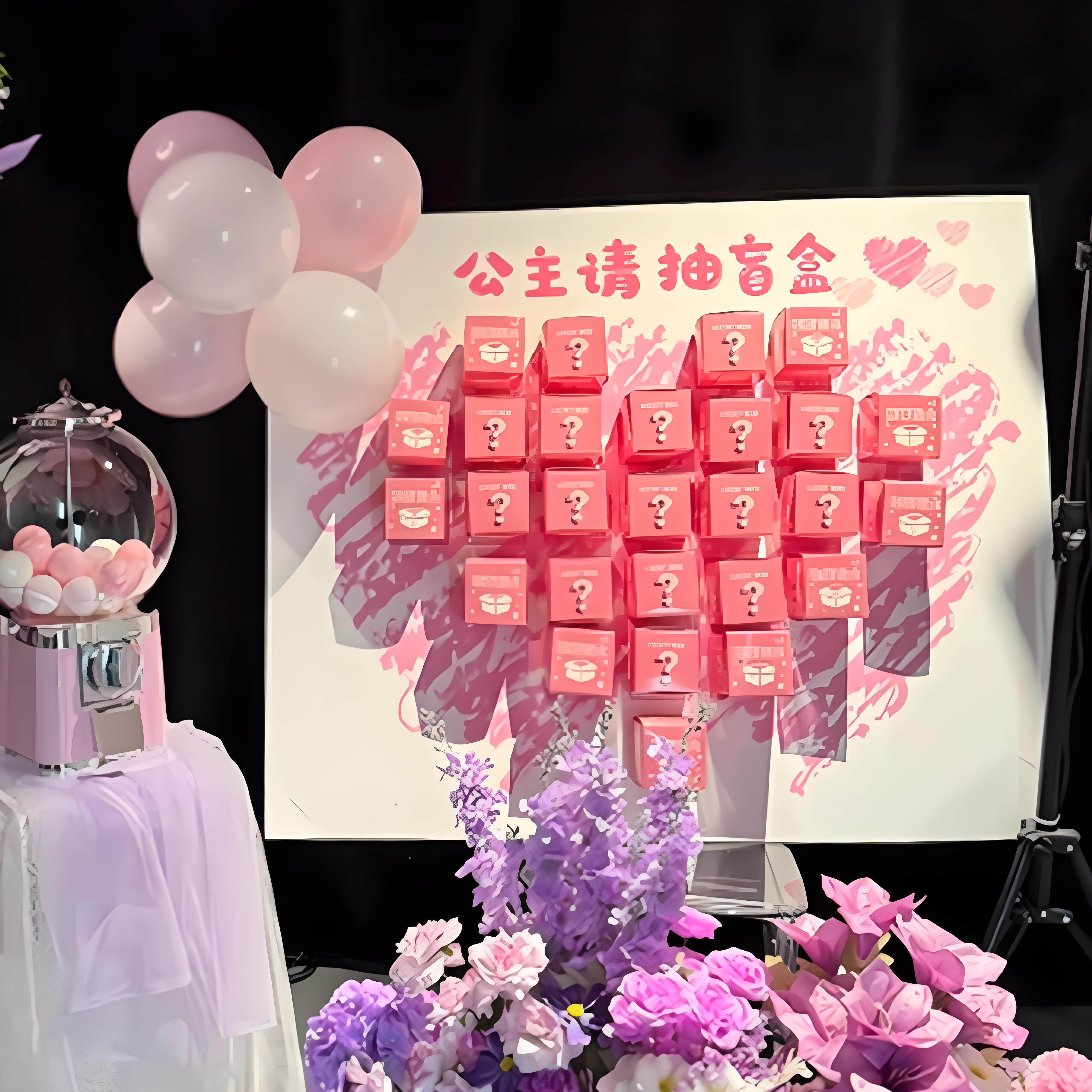节日活动气氛布置kt板盲盒定制图片