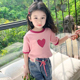 女童t恤冰丝时尚钉珠韩版短袖小女孩夏季上衣气质优雅公主风