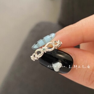 星期五见面|原创设计 无限符号 莫比乌斯环尾戒 帕拉伊巴星芒戒指