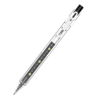 TOME巨能写中性笔学生用大容量按动笔0.5mm黑笔TM718签字笔水笔顺滑ST尖刷题笔考试作业神器学习用品