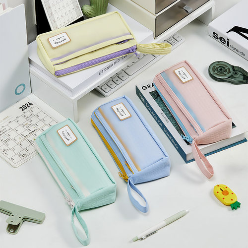 2024年新款透明高颜值文具袋女孩