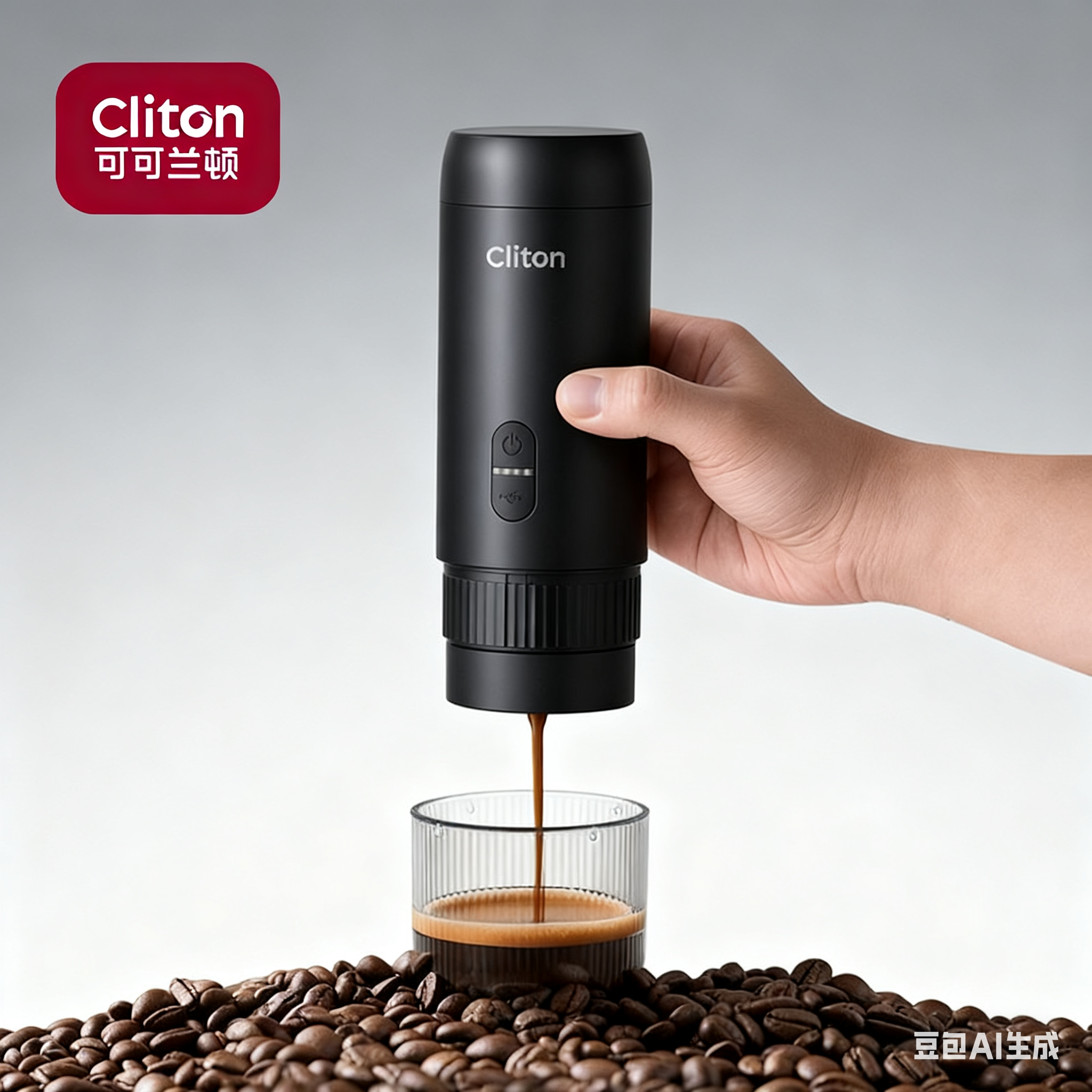 CLITON便携式咖啡机套装搅拌器