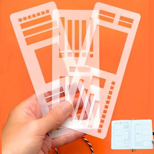 跨境新品创意便携式Flexible Record Template灵活记录模板尺子