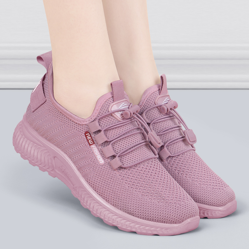网鞋女透气网面运动妈妈鞋软底