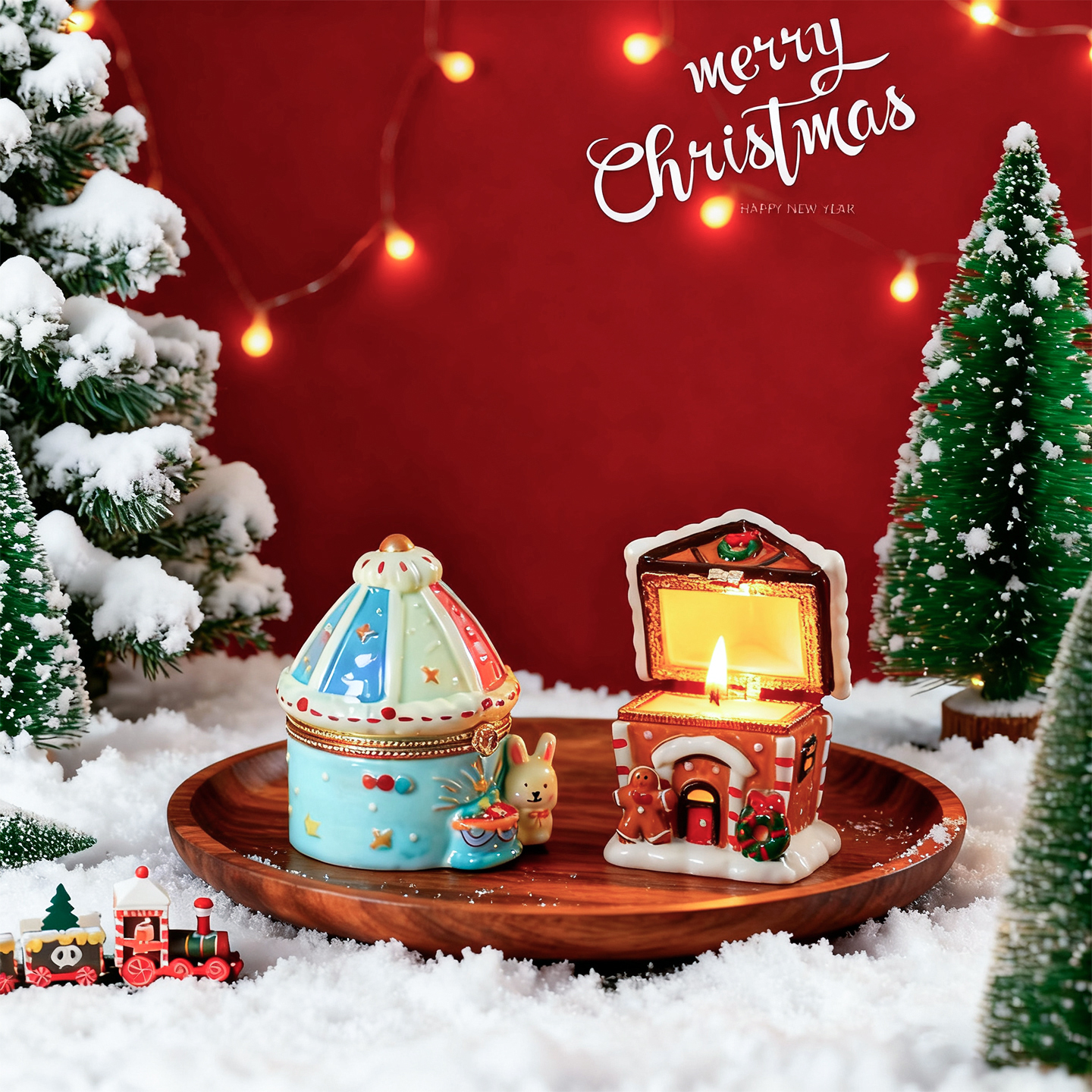 【圣诞氛围香薰蜡烛】浪漫礼物