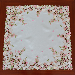 茶几边几床头柜盖巾盖布桌布桌垫空调盖巾布艺刺绣多用途防尘盖布