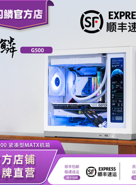 闪鳞G500机箱便携式MATX侧透TYPEC副屏240水冷主机箱
