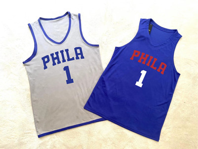 76人队恩比德哈登球衣美式背心