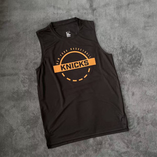 尼克斯训练服2025新款布伦森球衣美式速干篮球训练背心热身无袖男