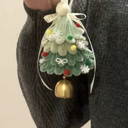 圣诞节编织diy材料包加密扭扭棒制作圣诞花环圣诞树挂件钥匙扣jj