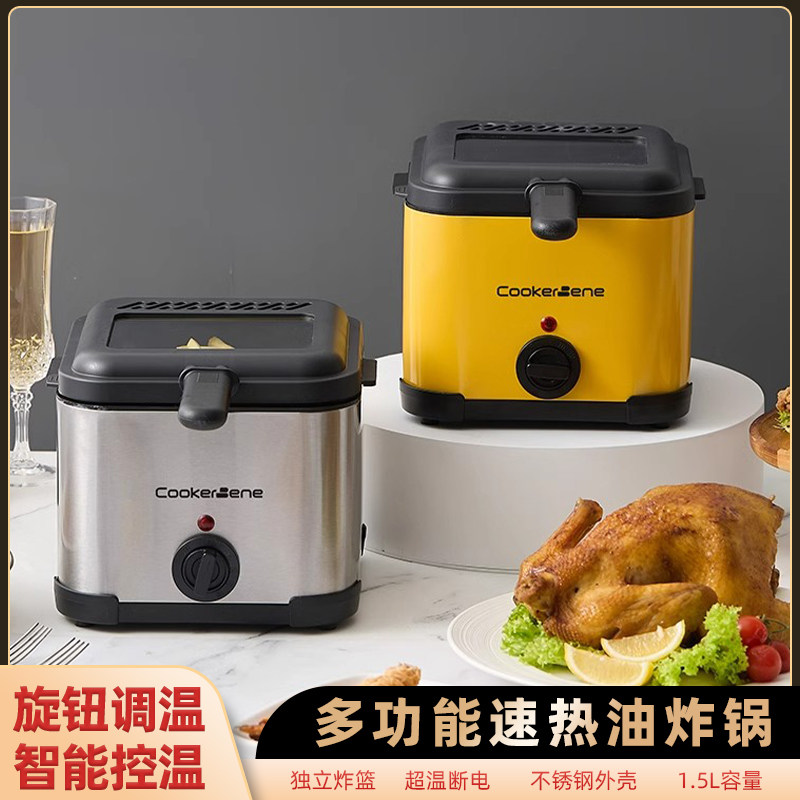 全自动多功能带滤网电油炸锅图片