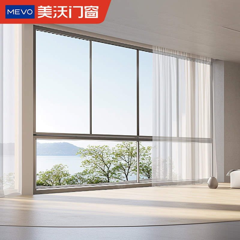 诚意金美沃132推拉窗铝合金门窗户落地窗 断桥铝隔音窗封阳台定制