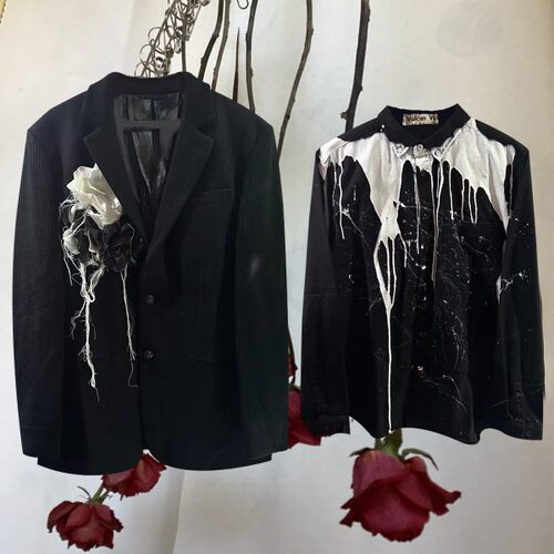 《非遗喷漆》独立设计师西装外套