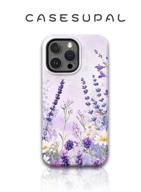 适用于iPhone16promax新款苹果15网红手机壳14/13菲林12小清新紫色花朵11二合一XR防摔xsmax高级感8plus小众7