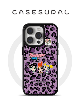 可爱紫色豹纹女警适用于苹果17promax手机壳iPhone16pro磁吸支架15plus玻璃14高级感13/12防摔华为小米保护套