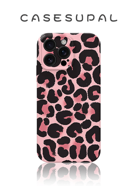 适用于iPhone17promax苹果16小米15新款华为mate70荣耀400手机壳个性粉色豹纹vivos30opporeno14一加ACE5菲林