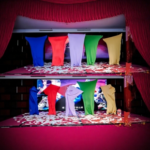 年会不露脸被子演出服群魔乱舞被套舞服装社恐布袋跳舞公司搞笑服