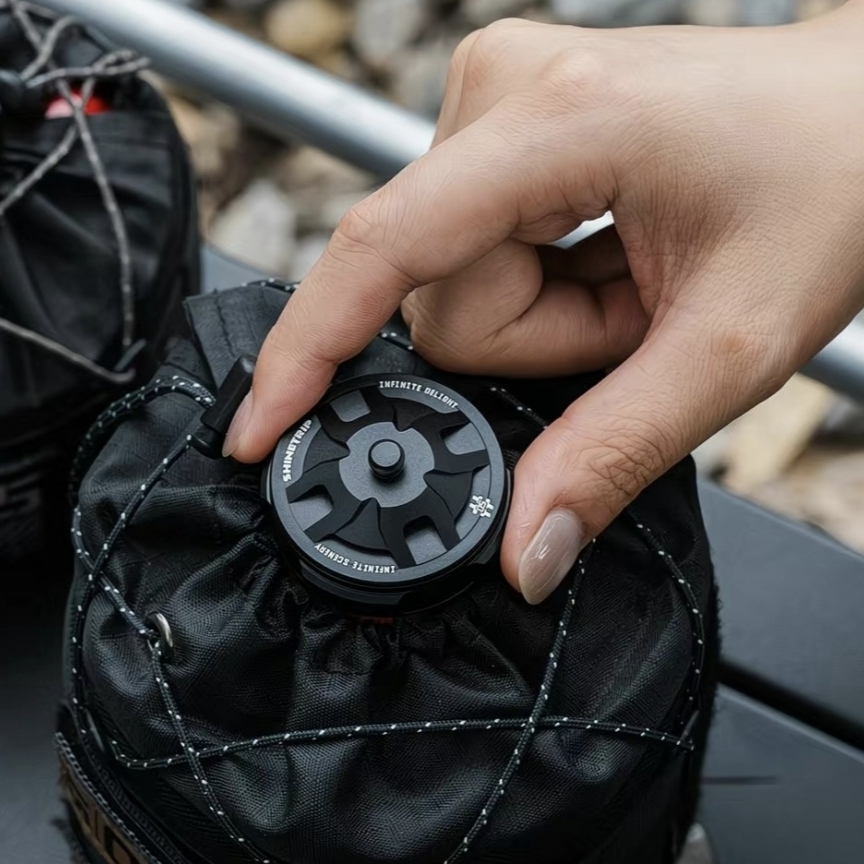 户外露营230g扁气罐防尘保护盖1/4螺纹接口铝合金灯架底座气罐盖