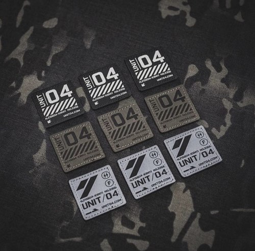 UNIT04户外露营大号激光切割黑化士气章气罐套收纳包背包魔术贴