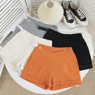 孕妇夏装低腰短裤2022新款孕妇打底裤夏季怀孕裤子外穿三分热裤夏