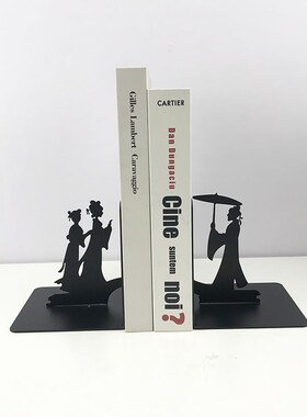 书立架创意家居办公室桌面收纳学C生书架桌上个性铁艺造型书夹书